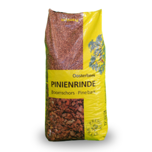 Premium Pinienrinde zur dekorativen Bodenabdeckung für Gartenbeete und Pflanzflächen
